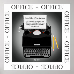 Affiche Drôle Travail au bureau à domicile de l'affiche à 