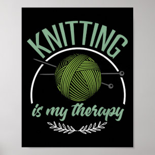 Affiche Drôle Tricot Chemise Joke Knitter Citation J'aime 
