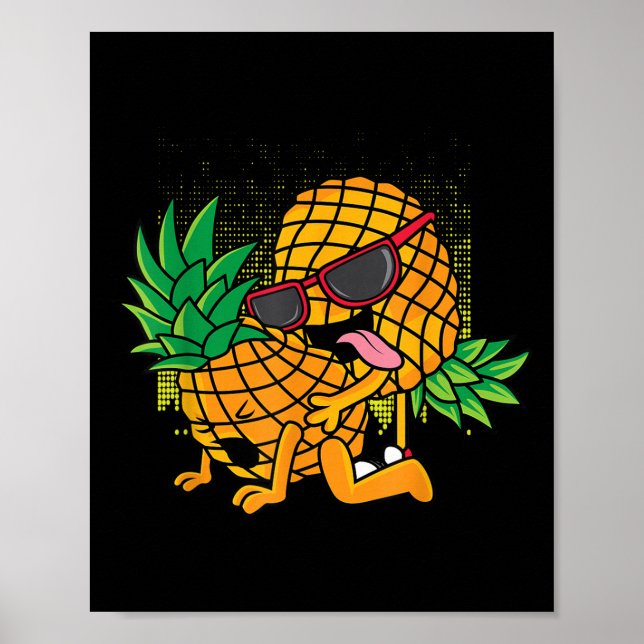 Affiche Drôle Tropical Fruit Humour Apparel, Co. Upside Do (Devant)