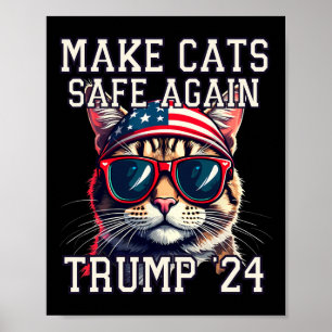 Affiche Drôle Trump 24 Président Dete Meme Rend Les Chats