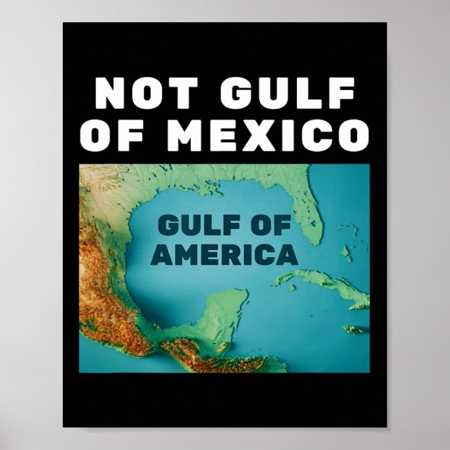 Affiche Drôle Trump Amérique du Golfe pas Golfe du Mexique (Devant)