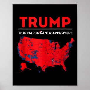 Affiche Drôle Trump Cette Carte Est Approuvée Par Santa Sa