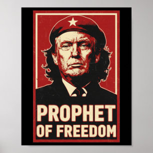 Affiche Drôle Trump Che Guevara Prophète de la Liberté Amo