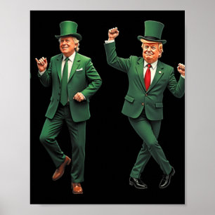 Affiche Drôle Trump Dance Saint Patricks Day Pyjamas Ymca 