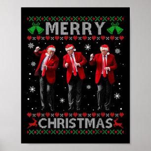 Affiche Drôle Trump Danse Joyeux Noël Vilain Noël