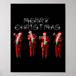 Affiche Drôle Trump Danse Santa Claus Noël Noël Noël Noël