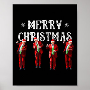 Affiche Drôle Trump Danse Santa Claus Noël Noël Noël Noël