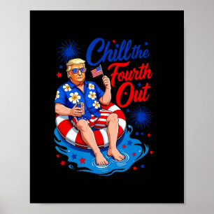 Affiche Drôle Trump Détendu Le Quatre Hors