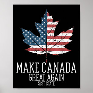 Affiche Drôle Trump Drapeau Américain Rendre sa grandeur a