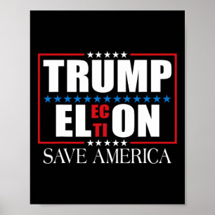 Affiche Drôle Trump Élection États-Unis Drapeau Trump Elon