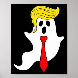 Affiche Drôle Trump fantôme Trump cheveux Halloween Donald