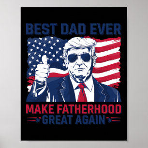 Affiche Drôle Trump Fête des Pères Meilleur Papa Pour Gran