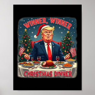 Affiche Drôle Trump gagnant de l'Humour à Noël M
