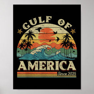 Affiche Drôle Trump Golfe Des États-Unis Amérique 2025 Tru