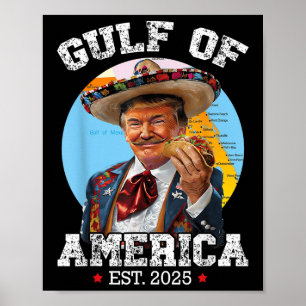 Affiche Drôle Trump Golfe Des États-Unis Amérique 2025 Tru