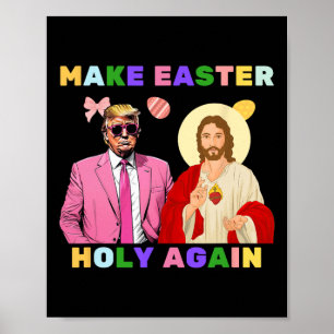 Affiche Drôle Trump Jésus-Christ Faire Pâques Saint Encore