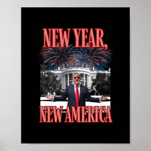 Affiche Drôle Trump Nouvel An Nouvelle Amérique Républicai