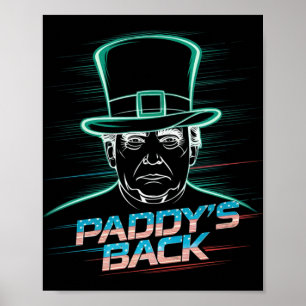 Affiche Drôle Trump Paddy's Back - Ce cadeau amusant est p