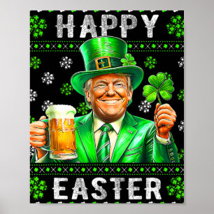 Affiche Drôle Trump Pâques Confus St Patricks Day Hommes F