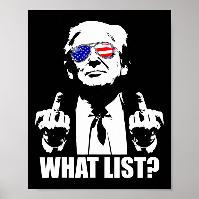 Affiche Drôle Trump Quelle Liste 1  (Devant)