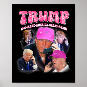 Affiche Drôle Trump rose me manque pourtant Trump 2024 pre