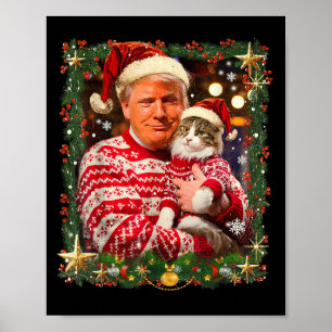 Affiche Drôle Trump Sweater de Noël pour les Noël Amoureux