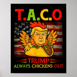 Affiche Drôle Trump Taco Trump Toujours Abandonne 13