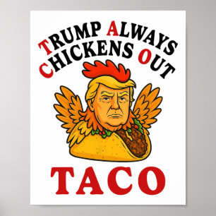Affiche Drôle Trump Taco Trump Toujours Abandonne _19