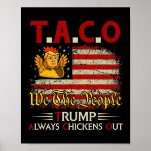 Affiche Drôle Trump Taco Trump Toujours Abandonne _8