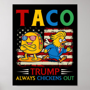 Affiche Drôle Trump Taco Trump Toujours Abandonne _9 