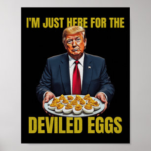Affiche Drôle Trump Thanksgiving Je suis juste ici pour le