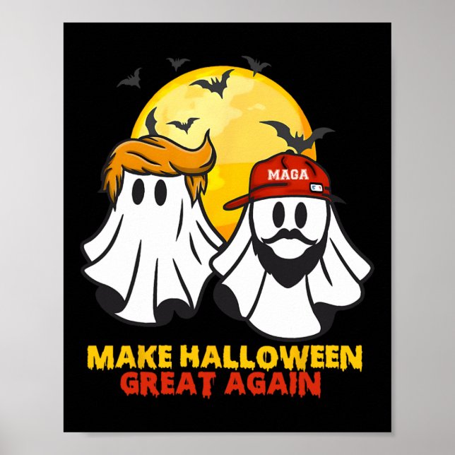 Affiche Drôle Trump Vance Ghost Mega Casquette Faire Hallo (Devant)
