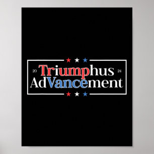 Affiche Drôle Trump Vance Président Vp Partisans Élection