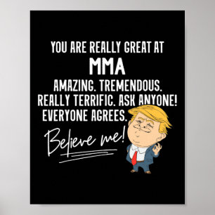 Affiche Drôle Trump Vraiment Super Mma Arts Martiaux