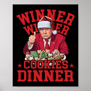 Affiche Drôle Trump Winner Cookies Dîner Joyeux Chr