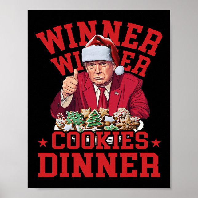 Affiche Drôle Trump Winner Cookies Dîner Joyeux Chr (Devant)