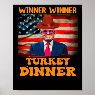 Affiche Drôle Trump Winner Dîner Turquie Thanksgivi