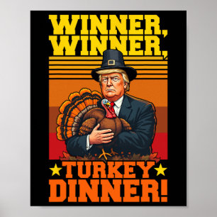 Affiche Drôle Trump Winner Dîner Turquie Thanksgivi
