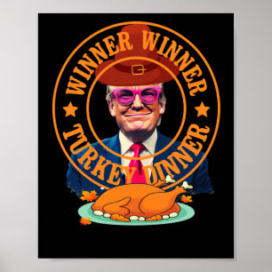 Affiche Drôle Trump Winner Dîner Turquie Thanksgivi