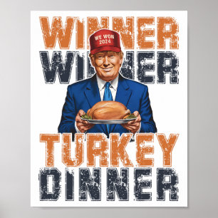 Affiche Drôle Trump Winner Dîner Turquie Thanksgivi