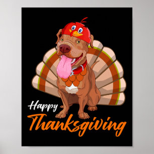 Affiche Drôle Turquie Pitbull Chien Maple Leaf Vibes d'aut