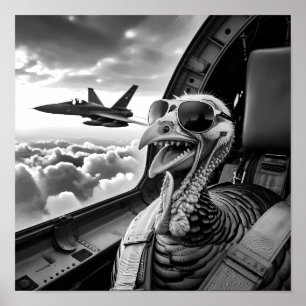 Affiche Drôle Turquie Selfie noir & blanc