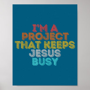 Affiche Drôle un projet qui occupe Jésus chrétien