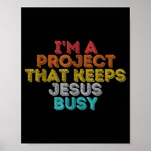 Affiche Drôle un projet qui occupe Jésus chrétien