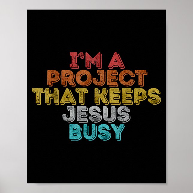 Affiche Drôle un projet qui occupe Jésus chrétien (Devant)