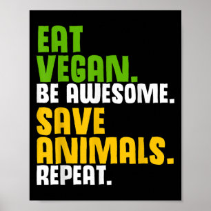 Affiche Drôle Végétarien Cool Diet Veggie Veganism World V