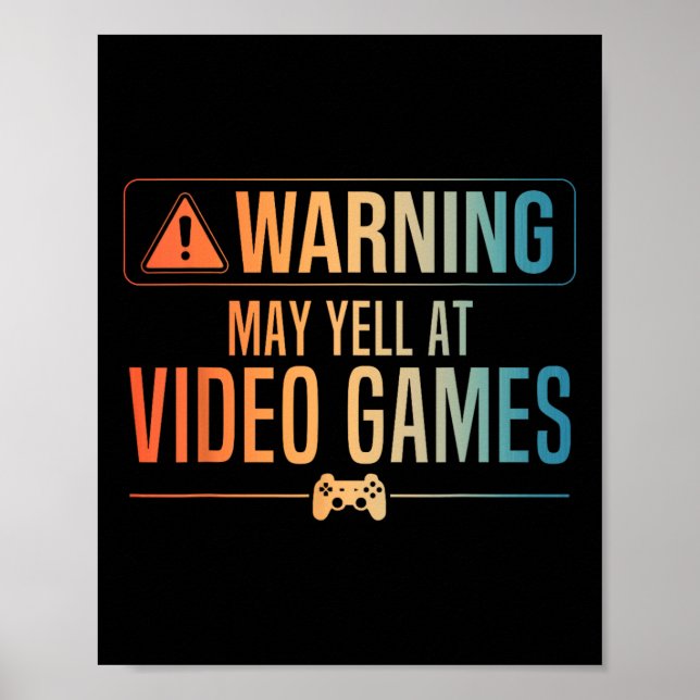 Affiche Drôle Vidéo Jeu Art Pour Hommes Femmes Jeu Pc Nerd (Devant)