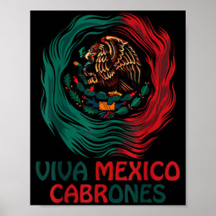 Affiche Drôle Viva Mexico Cabrone Jour de l'Indépendance M