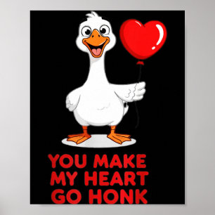 Affiche Drôle Vous Faites Klaxonner Mon Cœur Saint-Valenti