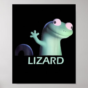 Affiche Drôle Weirdcore Animal Femmes Hommes Lizard Lizard